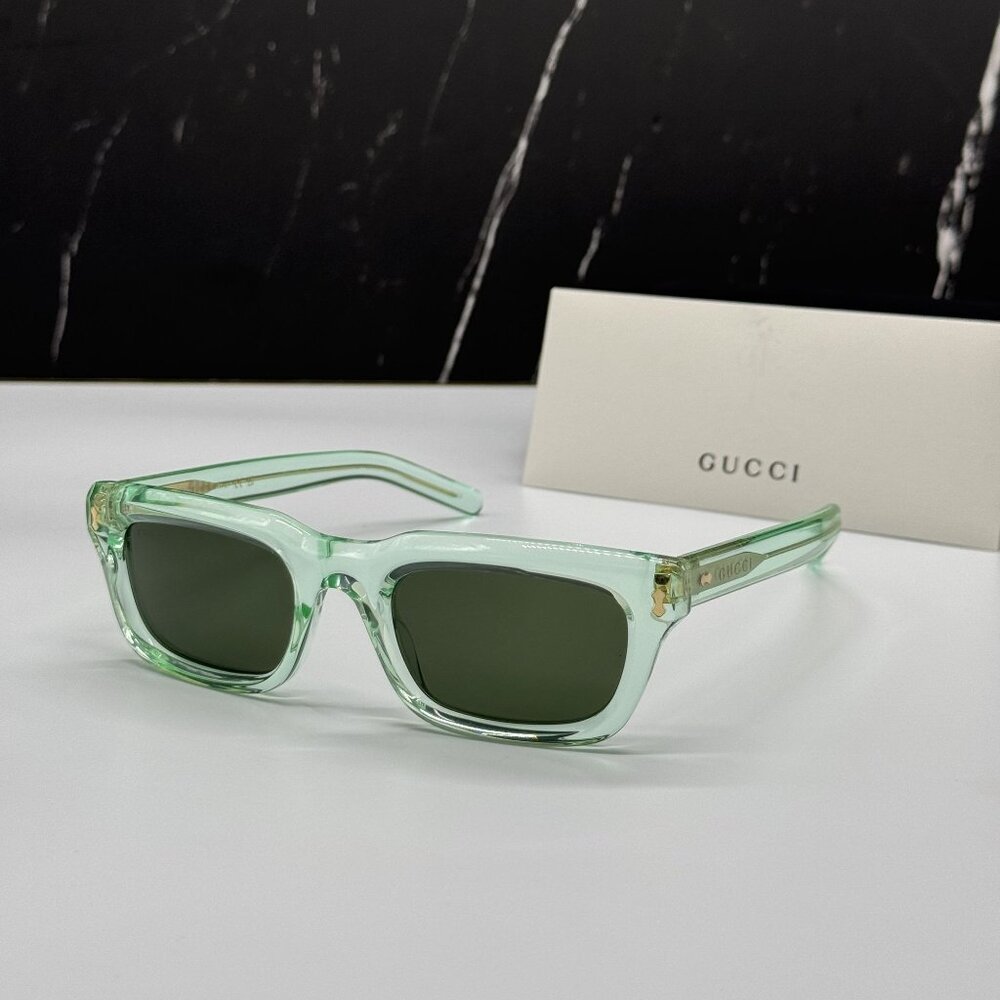 NEW GUCCI SUNGLASSES GG1524S 004 GREEN UNISEX EYEWEAR